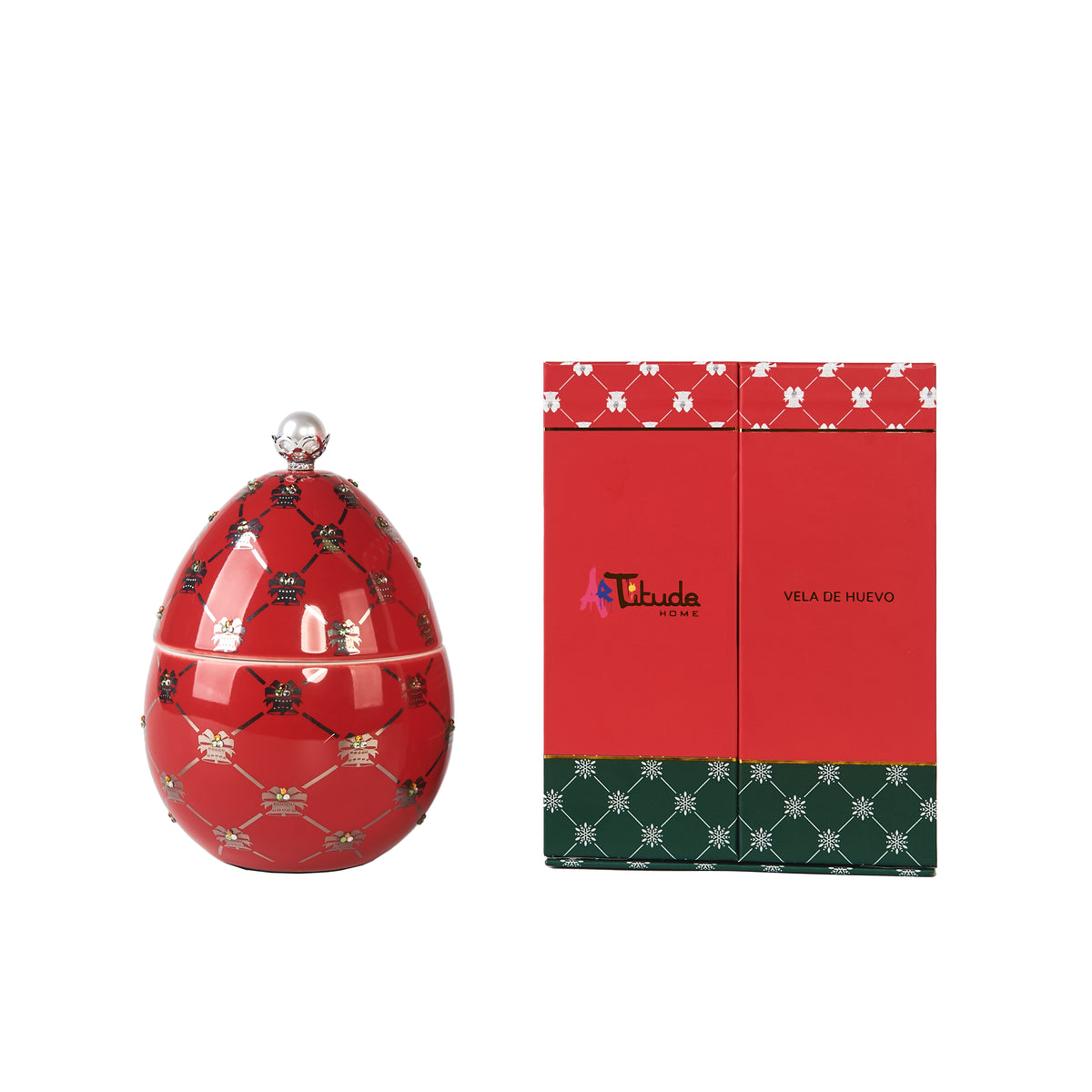 VELA DE HUEVO NAVIDAD ROJA RED