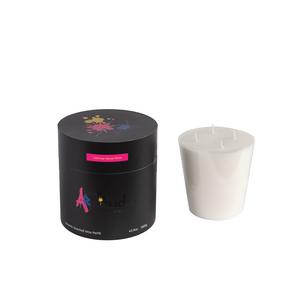 Recharge de cire parfumée en céramique de 16 cm (H) : Jasmin-Néroli-Rose