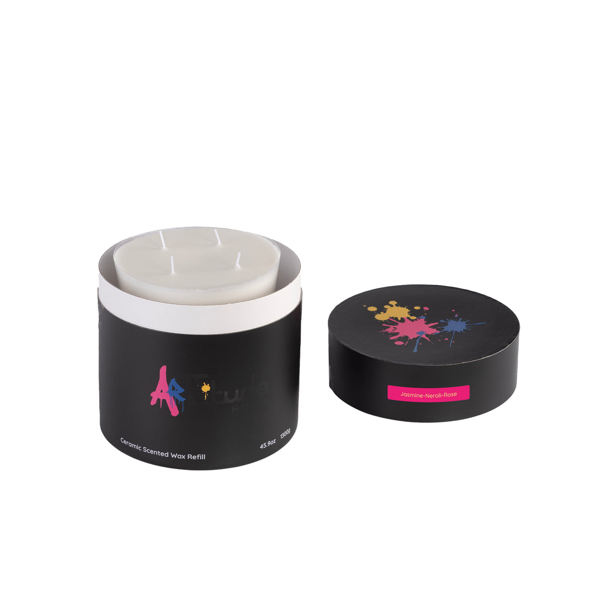 Recharge de cire parfumée en céramique de 16 cm (H) : Jasmin-Néroli-Rose