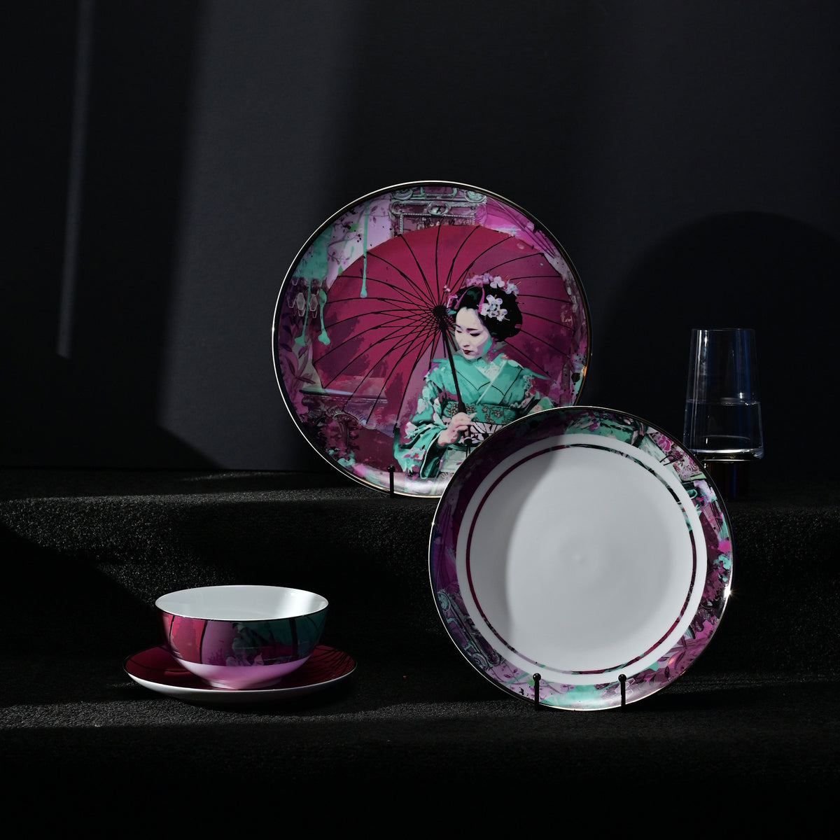 Service de table Geisha at Night - 4 pièces