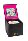 Premium home fragrance candle, reflecting urban beauty and the rebel style of Julio Parra's artwork.