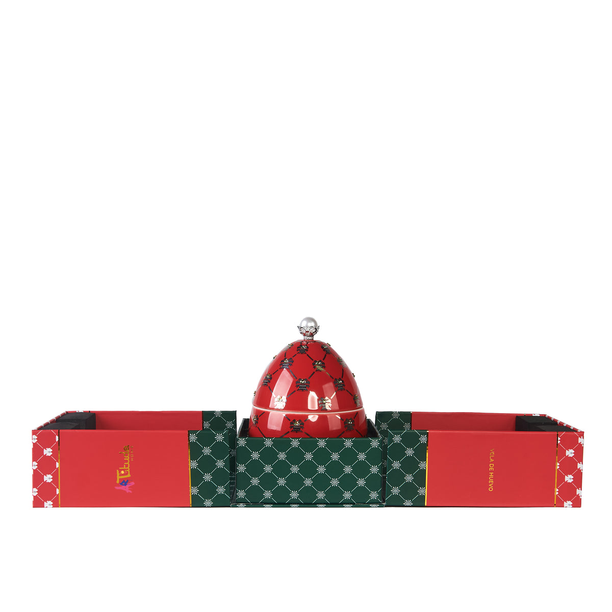VELA DE HUEVO NAVIDAD ROJA RED