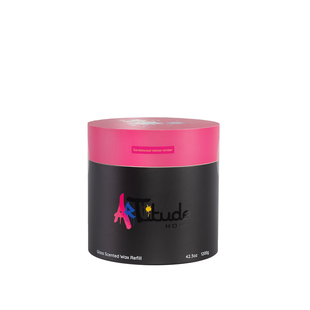 Recharge de cire parfumée en verre de 16 cm (H) : Santal-Vétiver-Ambre